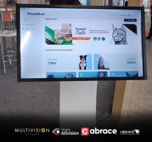 aluguel de totem interativo painel de led para feiras eventos congressos shows