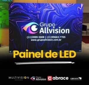 aluguel de telão de led profissional e totem digital interativo para congressos feiras eventos empresariais e shows