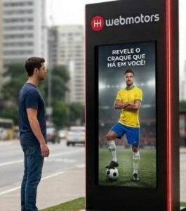 aluguel de totem interativo painel de led para feiras eventos congressos shows
