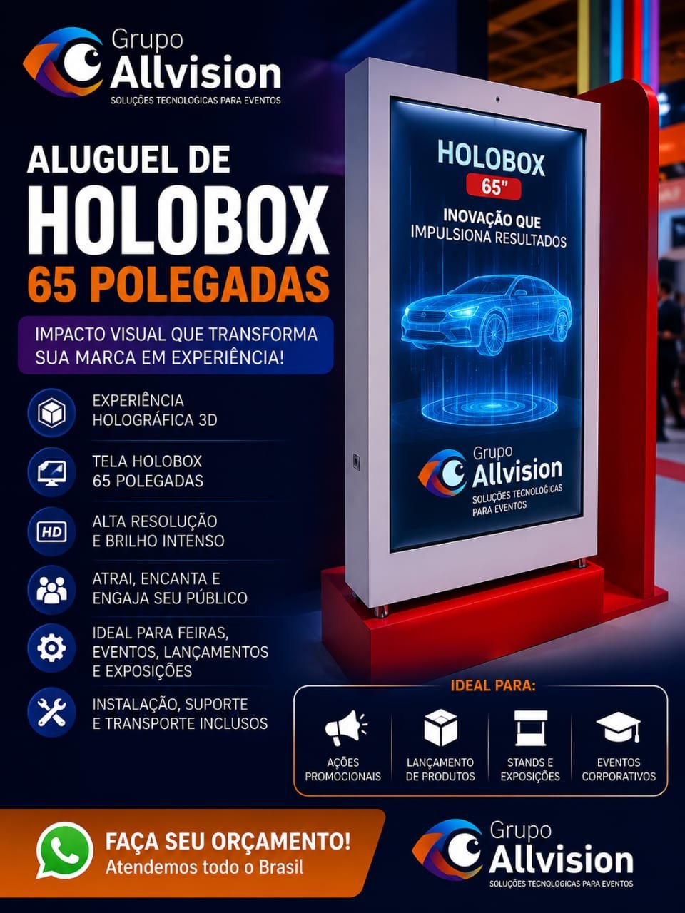 Aluguel Projetor Holográfico - Holograma 3D-Holografia para Eventos - Holograma 3D Corporativo EM RECIFE Maceió Alagoas EM 2026