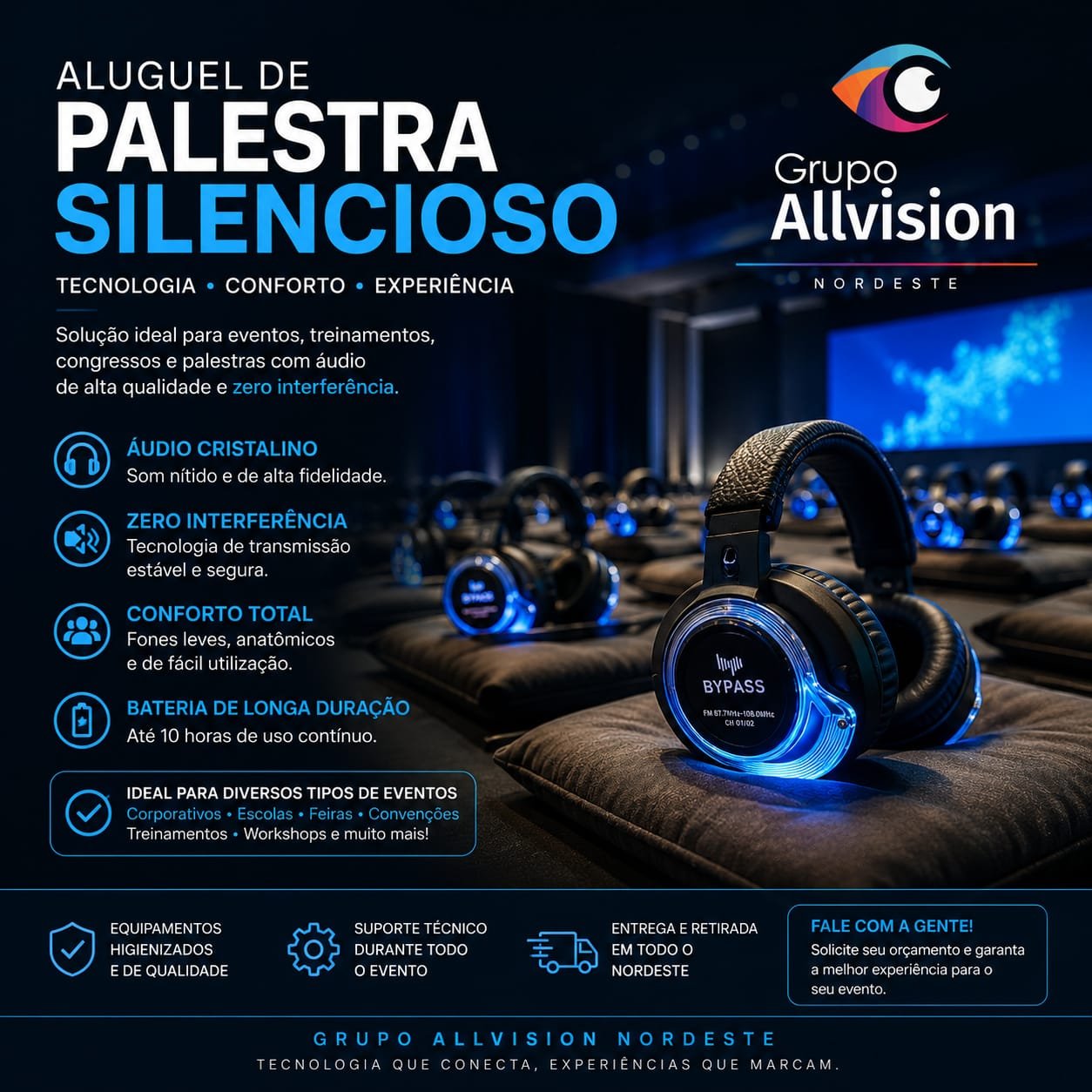 Aluguel de Painel de LED, Projetor e Tradução Simultânea para Palestras em Recife 2026