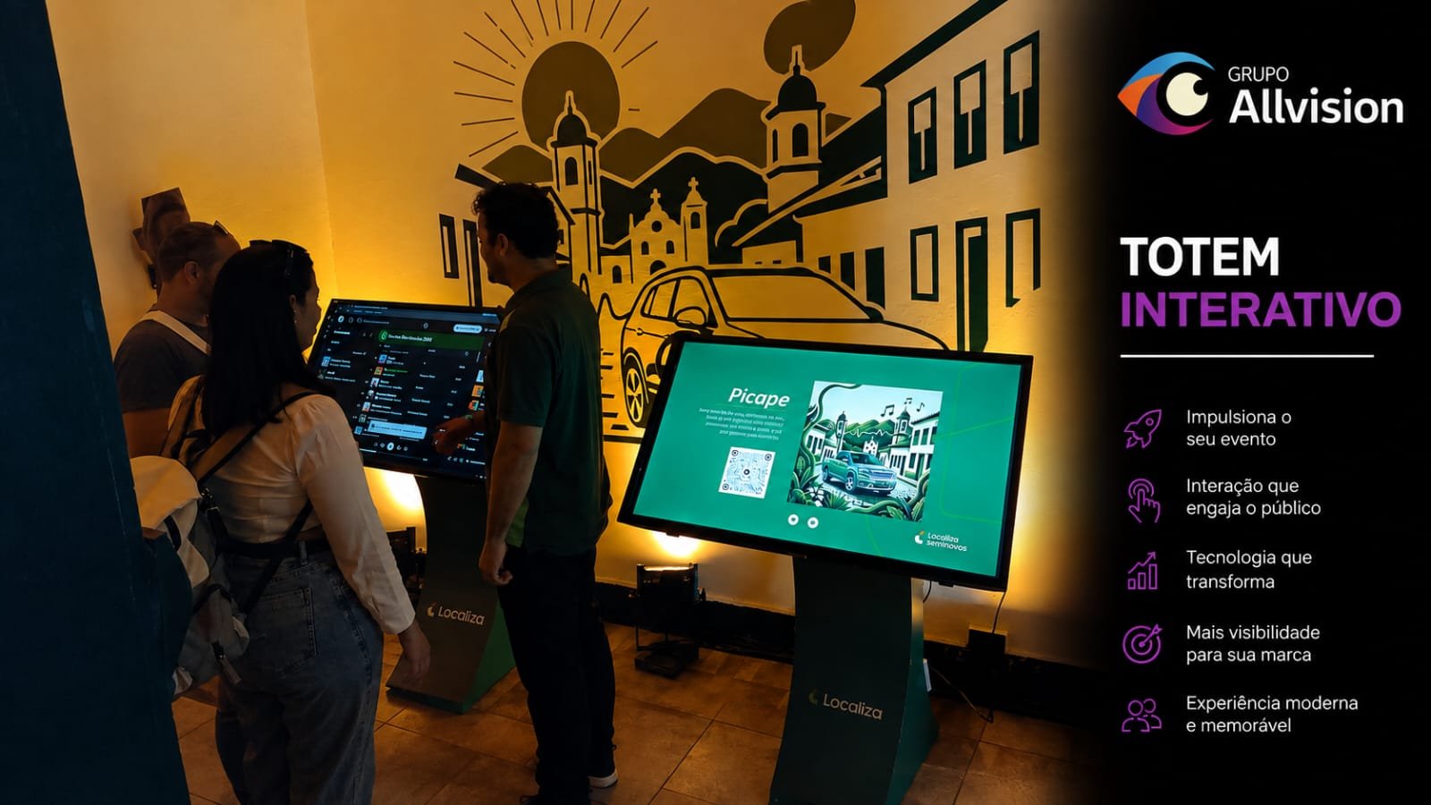 Aluguel de totem Touchscreen, Óculos VR e Tradução Simultânea para Congressos e Eventos em Recife 2026